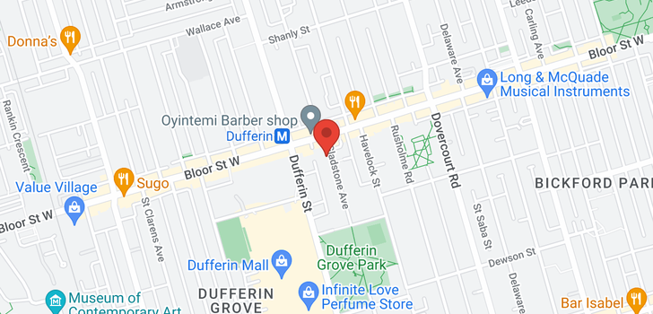 map of 490 GLADSTONE AVE